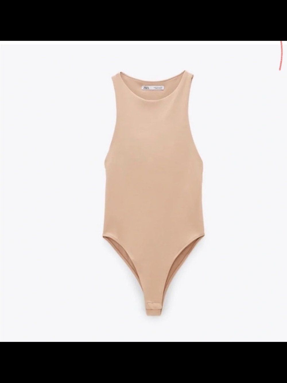 gaze Beige Tank-Style One-Piece Bodysuit